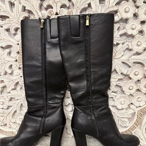Kenneth Cole Black Leather Heeled Boots